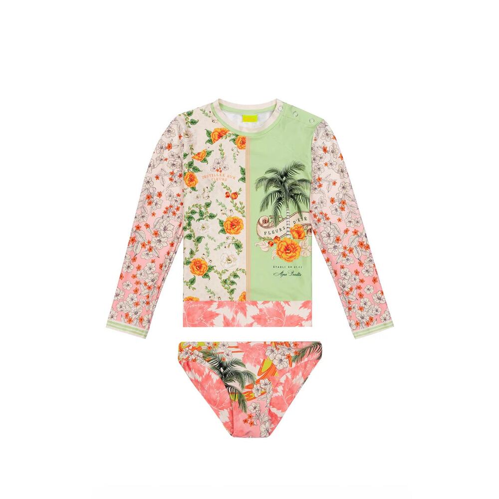 Agua Bendita Lackie Ete Kids Rashguard Set NWT SIZE 10 12
